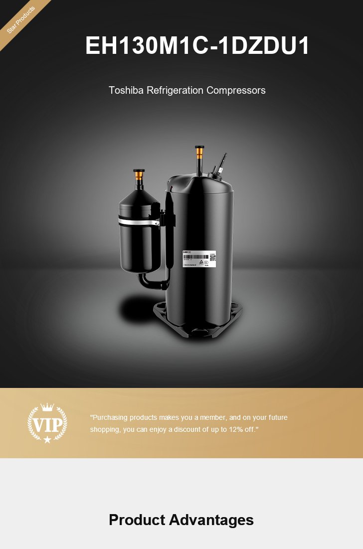 Toshiba Compressor EH130M1C-1DZDU1, technical parameters pdf, structure diagram